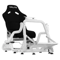 Siège baquet et châssis - Fibre de verre - Support pédalier renforcé - Support base volant réglable en hauteur et inclinaison - KIT FULL FORCE inclus - Compatible avec les volants et pédaliers Thrustmaster®, Logitech®, MOZA® et Fanatec®